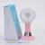 Cartoon USB small fan with base ABS handheld charging mute LED lights office outdoor desktop portable
