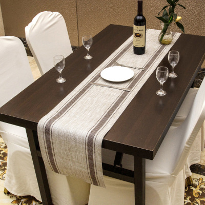 Teslin table flag 30*180cm stylish PVC table mat hotel restaurant slippery heat insulation washed table mat a hair