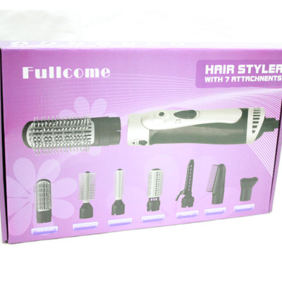 Wholesale hot and cold wind coil power hair dryer comb high-power household hair styling tools set 7
