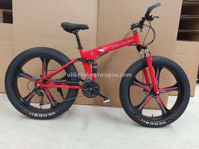 Bicycle 26 inches folding snow 5 knife ring factory direct sales