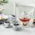 Ceramic Nordic marble flower tea set with glass flower tea pot