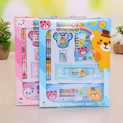 Creative gift box stationery set primary school students  stationery supplies kindergarten  children's  gifts wholesale