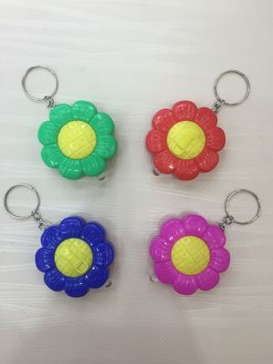Flower color light key chain