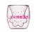 Tiktok Same Creative Gift Double Layer Cat's Paw Coffee Cup Spot Internet Celebrity Glass Couple's Cups One Piece Dropshipping