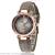 Hot style cat eye with diamond gradient strap lady crystal face watch