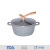 MGC classic die-cast aluminum marble coated sensing bottom wooden independent removable handle soup pot non-stick pot