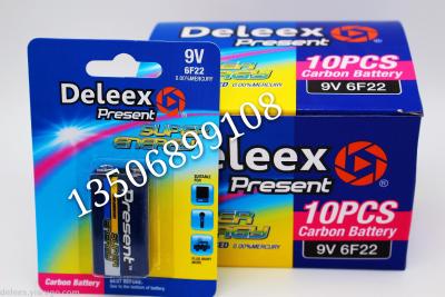 The Deleex battery card holds b1 9V