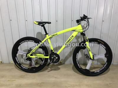 Bicycle 26 inches high carbon steel integrated wheel mountain bike factory direct sales