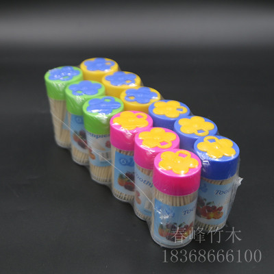 Natural Bamboo Toothpick Household Toothpick Bottle Disposable Double-Headed Hotel Restaurant Convenient Personality Creative Toothpicks
