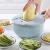 Kitchen Tool Wheat Straw Material New round Hand Pull Vegetable Cutter Multi-Function with Hand Guard Grater