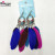 Exaggerated element color feather long tassel earring suitable for round face show face small manufacturers direct sales