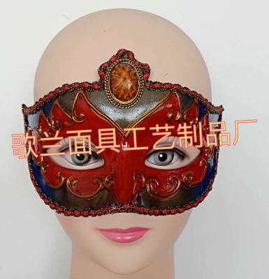 Red antique lady mask