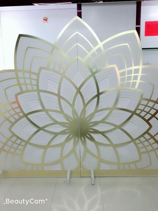 婚庆小荷花金边背景,婚庆道具装饰