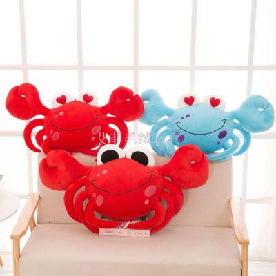 Manufacturers direct new creative Marine life crab plush toy pillow simulation love crab pillow