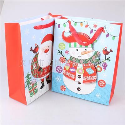 2019 new Santa Claus elk sleigh paper bag handbag Korean version creative gift bag snowman