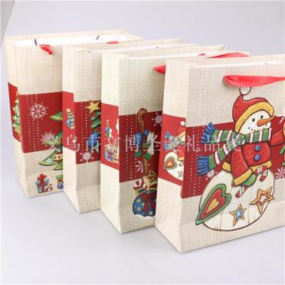 Custom paper tote bag high grade shopping bag accessories gift bags advertising paper bags white card Christmas