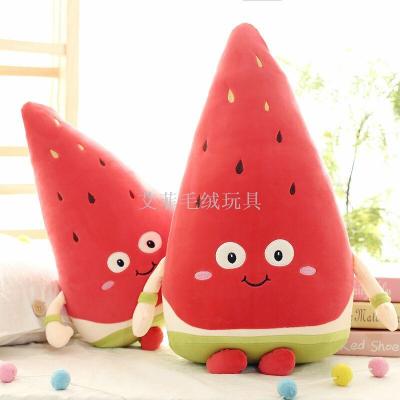The New creative fruit series plush toys soft strawberry watermelon pillow comfortable as to send a gift to his girlfriend