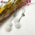 Girl of Korean edition white fastens wool wool earring fashionable temperament is melting MAO qiu tassel braids ear act 