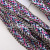 Custom color mixed braid with navy blue yellow pink brown black fluorescent green seven color braid