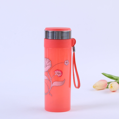 Plastic cup Water cup student sports portable children's leakproof drop cup creative cup