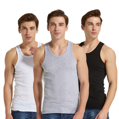 Men's pure cotton vest summer cotton vest Men's pure cotton i-word sports vest manufacturers wholesale