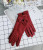 Foreign trade double-sided suede gloves with touch screen opening bow thickening gloves lovely warm gloves