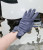 Foreign trade double-sided suede gloves with touch screen opening bow thickening gloves lovely warm gloves