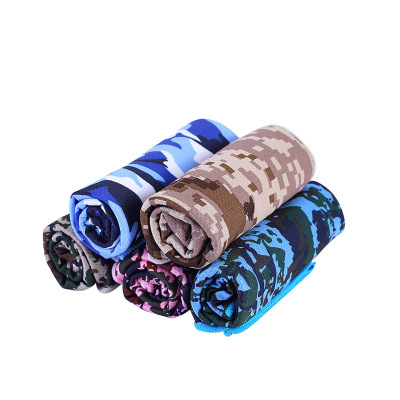 Factory Direct Sales Camouflage Cold Feeling Towel Sports Hood Ice-Cold Towel Summer Cooling Artifact Quick-Drying Towel Can Be Customized