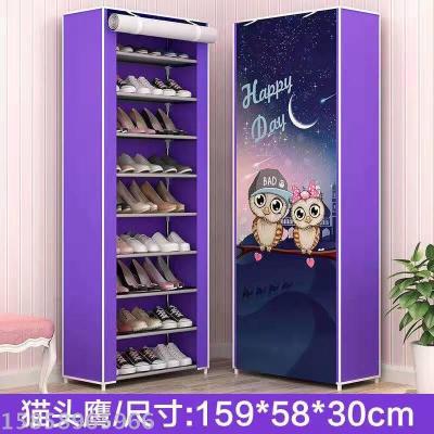 Simple shoe rack modern simple multilayer creative dustproof dormitory cloth shoe cabinet