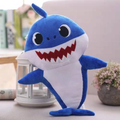 Baby shark plush toys will sing and glow from stock shark dolls