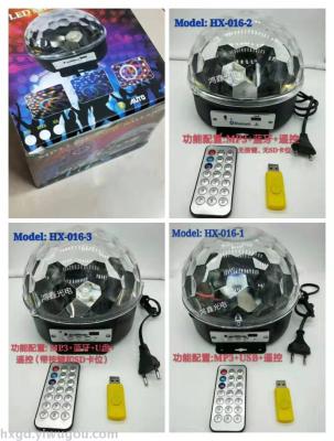 Hot English Edition with six led Bluetooth voice-activated Web rotation Crystal Magic Ball lamp