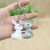 Resin 3D Cute Bunny Key Chain Ring Pendant Creative Bag Pendant Personalized DIY Ornament Accessories