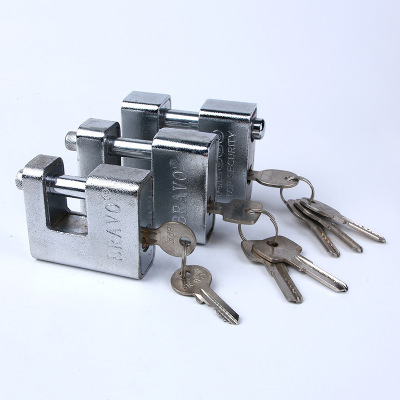 Pujiang manufacturer supplies 70 mm all - in - one casing rectangular lock with transverse opening the lock casing rectangular lock anti - theft lock feel padlock