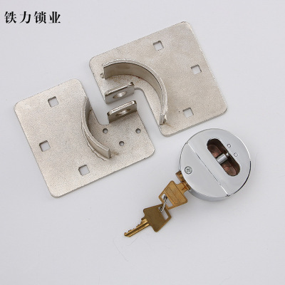 Pujiang manufacturers supply BRAVO brand 73mm ice hockey round lock copper key round steel lock anti-theft door lock