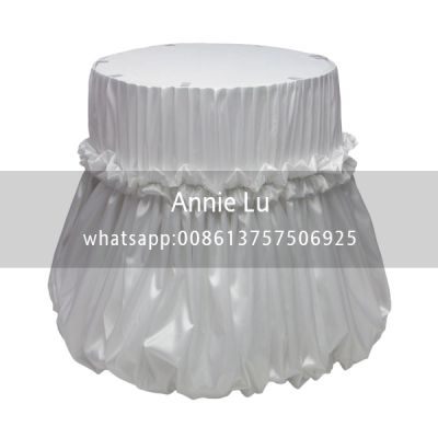 Hot-Selling New Arrival Wedding Cocktail Table Crumpled Satin Tablecloth Chair Cover Wedding Supplies Decorative Fabric