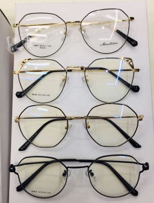 Plain mirror metal myopic glasses