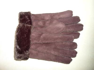 Factory direct sales to order men's and women's fur body thickening warm suede machine sewing three gloves