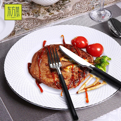 Bone China Western Tableware Bone China Western Food Plate Bone China Western Tableware Ceramic Western Plate Customized Model Room Plate Decoration