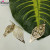 Simple Korean small fresh accessories niche personality hipster earrings with double diamond gold leaf earrings