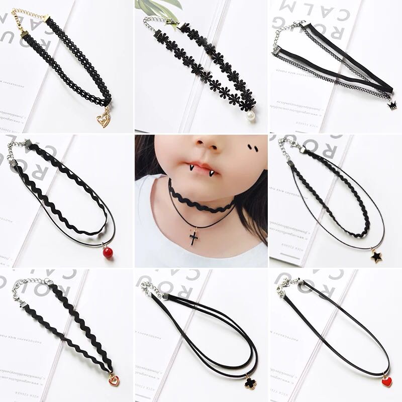 儿童锁骨链女童脖颈链项链配饰韩国百搭时尚公主颈链小孩项链饰品