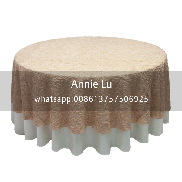 热销新款盘花亮片桌布 婚庆酒店装饰布料 欧式桌布椅套