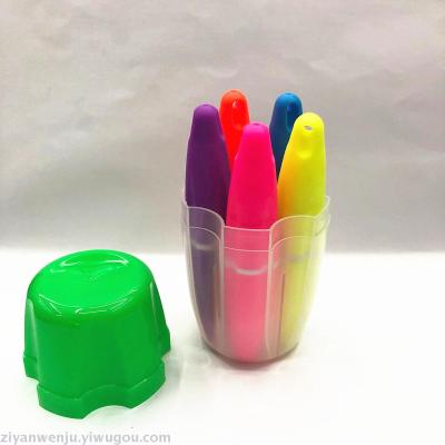 Mini 5 cans & tubs highlighters candy colored highlighters