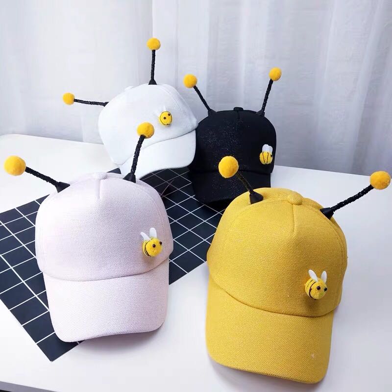 儿童鸭舌帽可爱小蜜蜂帽子棒球帽男童女童春夏男女超萌防晒遮阳帽