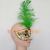 Venetian ball mask with green ostrich feather music