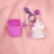 Earphone set unicorn plastic doll hang decoration key chain bag pendant car hang decoration