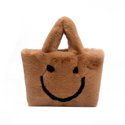 Bag autumn and winter new high anti-wool smiling face women's Bag menderya Japanese and south Korean single-shoulder crossbody handbag wholesale