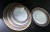 Daily necessities ceramic bone porcelain gold rim flower series tableware 24-head round set