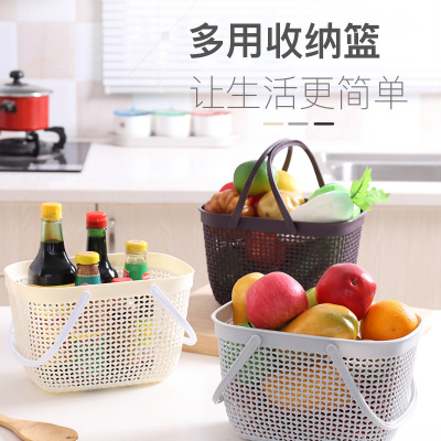 Plastic bathroom basket for household use in supermarkets
