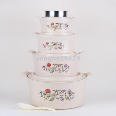 Stylish appearance large-capacity multi-layer insulation barrels five pieces of new stainless steel insulated lunch box