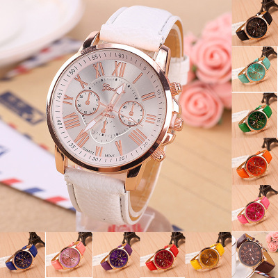 Double layer literal watch fake triple eye ladies belt quartz watch